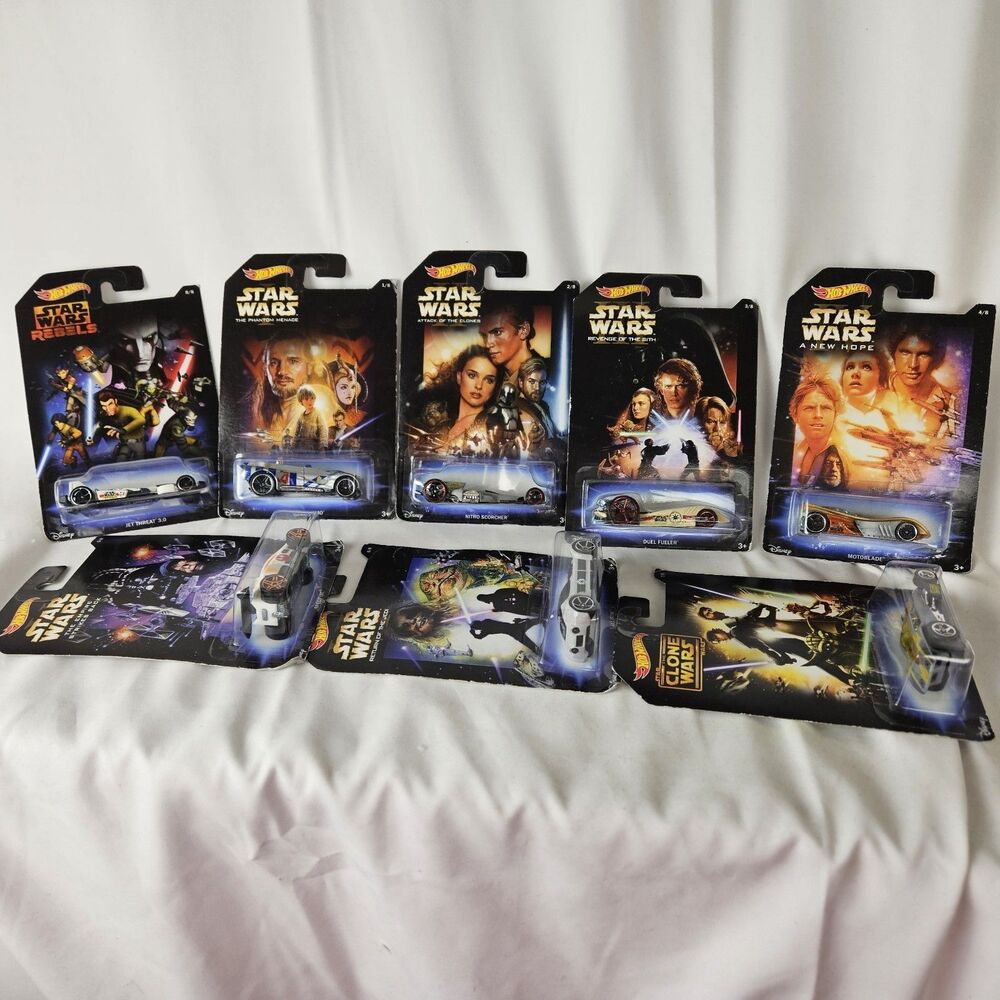 Hot Wheels Walmart Exclusive‎ Star Wars Cars Complete Set Of 8